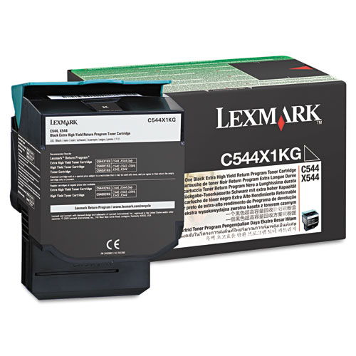 Lexmark C544X1KG Original Extra High Yield Black Toner Cartridge C544 X544 Color