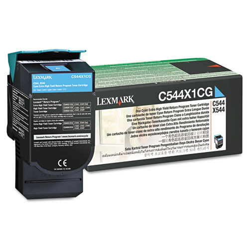 Lexmark C544X1CG Original Extra High Yield Cyan Toner Cartridge C544 X544 Color