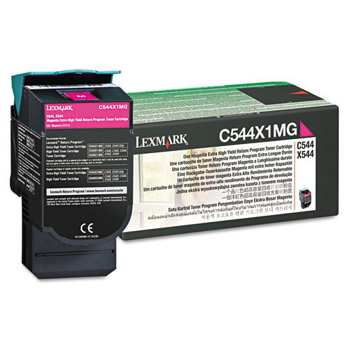 Lexmark C544X1MG Original Extra High Yield Magenta Toner Cartridge C544 X544 Color