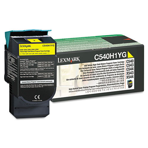 Lexmark C540H1YG Original High Yield Yellow Toner Cartridge C540 C543 C546 Color
