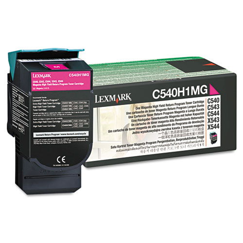 Lexmark C540H1MG Original High Yield Magenta Toner Cartridge C540 C543 C546 Color