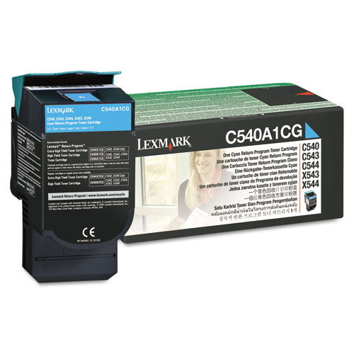 Lexmark C540A1CG Original Cyan Toner Cartridge C540 C543 C546 X543 X546 Color
