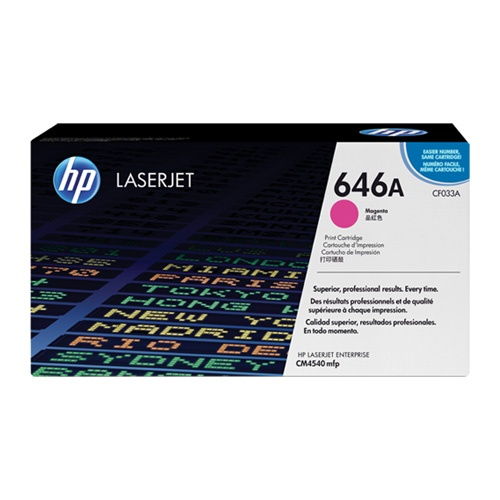 HP CF033A 646A Magenta Original Toner Cartridge LaserJet CM4540