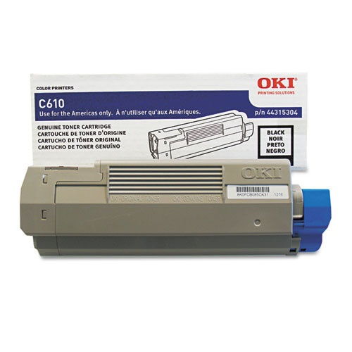 Okidata 44315304 Original Black Toner Cartridge for C610 Series Printer