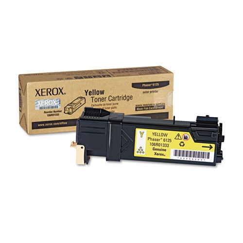 Xerox 106R01333 Original Yellow Toner Cartridge for Phaser 6125 Printer