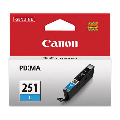 Canon CLI-251 Cyan Original Ink Cartridge for Pixma MG5420 MG6320 MX722
