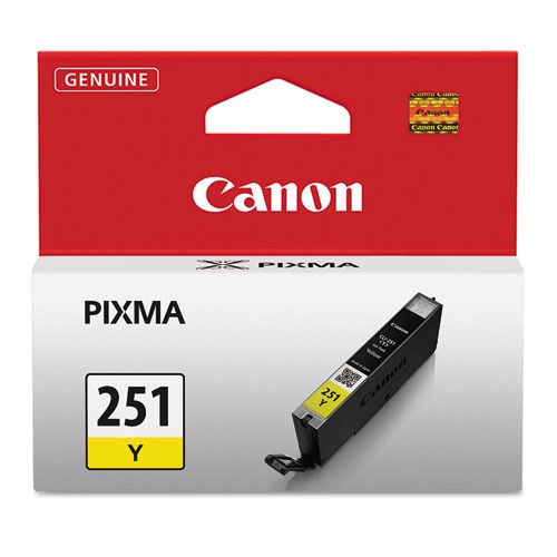 Canon CLI-251 Yellow Original Ink Cartridge for Pixma MG5420 MG6320 MX722