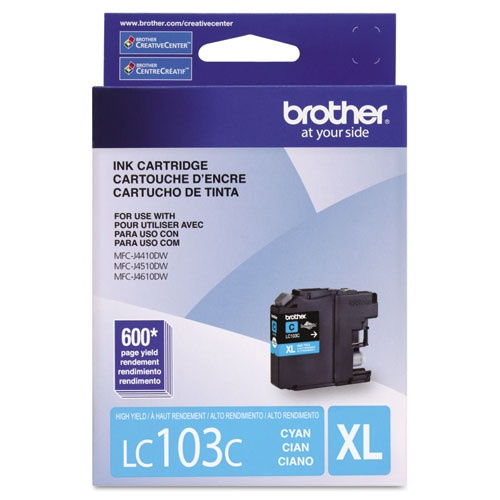 Brother LC103C Original Cyan Ink Cartridge for MFC-J285DW J4310DW J4410DW