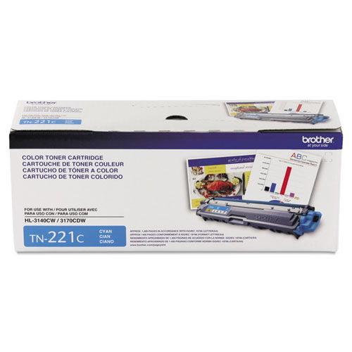 Brother TN-221 Cyan Original Toner Cartridge HL-3140CW 3170CDW