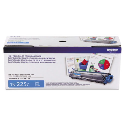 Brother TN-225 Cyan Original Toner Cartridge HL-3140CW 3170CDW