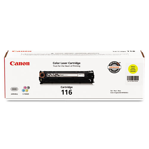 Canon 116 Original Yellow Toner Cartridge for ImageClass MF8050