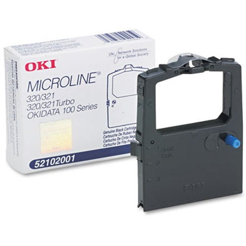 Okidata 52102001 Original Black Ribbon Cartridge for Microline 120 320 321
