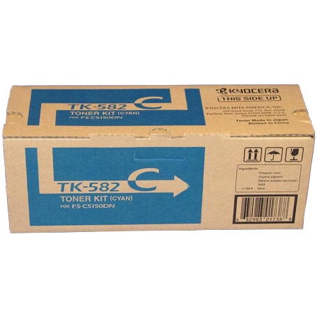 Kyocera Mita TK-582C Original Cyan Toner Cartridge for FS-C5150DN Ecosys P6021cdn
