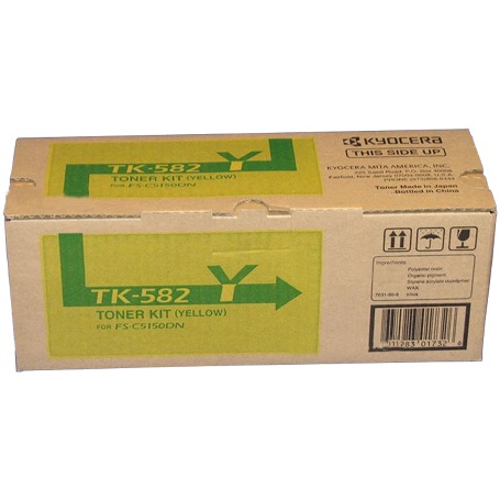 Kyocera Mita TK-582Y Original Yellow Toner Cartridge for FS-C5150DN Ecosys P6021cdn