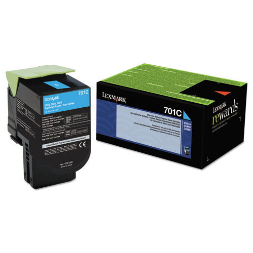 Lexmark 70C10C0 / 701C Original Cyan Toner Cartridge for CS310 CS410 CS510