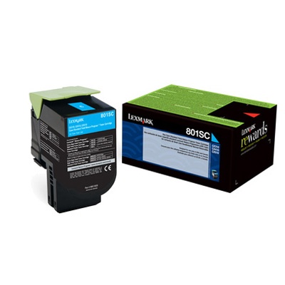 Lexmark 80C1SC0 / 801SC Original Cyan Toner Cartridge for CX310 CX410 CX510