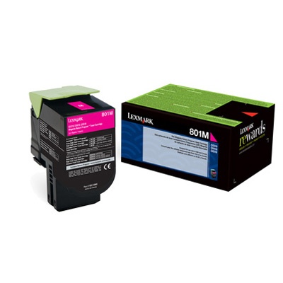 Lexmark 80C10M0 / 801M Original Magenta Toner Cartridge for CX310 CX410 CX510