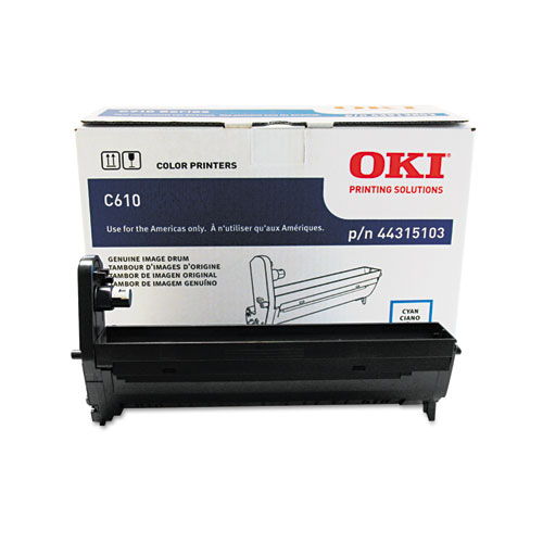 Okidata 44315103 Original Cyan Drum Unit for C610 Series Printer