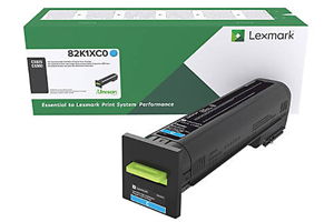 Lexmark 82K1XC0 22K Cyan Original Toner Cartridge for CX825DE