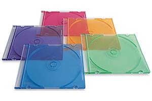 Verbatim 94178 CD/DVD Storage Assorted Color Slim Jewel Cases 50PK