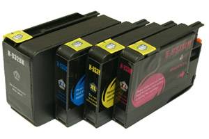 HP 932XL Black & 933XL Color Compatible Hi-Yield Ink Cartridge 4-Pack