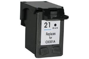 HP C9351AN (#21) Black Remanufactured Ink Cartridge for Deskjet 3910 3940 Fax 1250