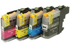 Brother LC103 Black & Color Compatible Ink Cartridge 4 Pack Set