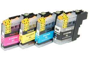 Brother LC203 Black & Color Compatible Ink Cartridge 4 Pack Set