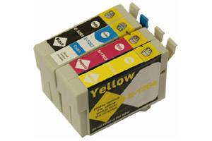 Epson T126 Black & 3-Color Combo Remanufactured Ink Cartridges