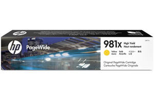 HP L0R11A 981X Yellow Original Ink Cartridge for 586f 556xh 556dn