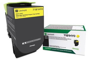 Lexmark 71B1HY0 Yellow Original High Yield Toner Cartridge CS417