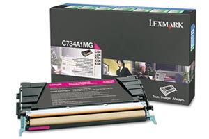 Lexmark C734A1MG Magenta Original Toner Cartridge for C734 X738