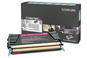 Lexmark C736H1MG Magenta Original High Yield Toner Cartridge C736