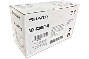 Sharp MX-C30NTB Black Original Toner Cartridge for MX-C250 MX-C300P