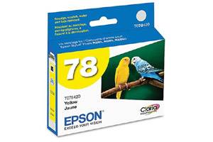 Epson T078420 #78 Yellow Original Ink Cartridge for Stylus Photo R260 R280 RX680