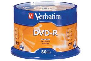 Verbatim 95101 16X 4.7GB DVD-R 50PK Spindle