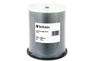 Verbatim 95256 52X 700MB 80min Silver Inkjet Printable CD-R 100PK Spindle