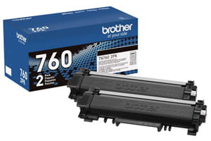 Brother TN-760 2 Pack Original Toner Cartridge for HL-L2350 HL-L2370DW