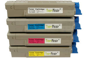Okidata Black & Color Toner Cartridge Set for C610n C610dn C610cdn