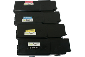 Xerox Phaser 6600 WC-6605 Black & Color Compatible Toner Cartridge Set