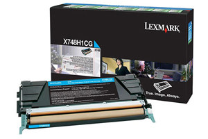 Lexmark X748H1CG 10K Yield Cyan Original Toner Cartridge for X748