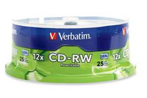 Verbatim 95155 12X 80Min 700MB CD-RW 25PK Spindle