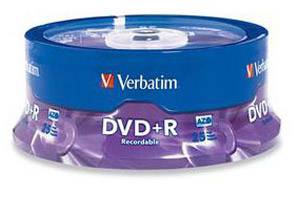 Verbatim 95033 16X 4.7GB DVD+R 25PK Spindle