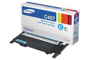 Samsung CLT-C407S Original Cyan Toner Cartridge CLP-320N CLP-325W CLX-3185FW 
