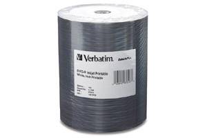 Verbatim 97016 4.7GB White Inkjet Hub Printable DataLife Plus DVD-R 100PK Bulk Pack
