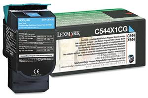 Lexmark C544X1CG Original Extra High Yield Cyan Toner Cartridge C544 X544 Color