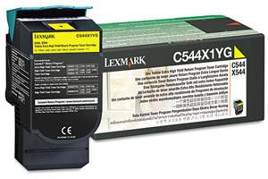 Lexmark C544X1YG Original Extra High Yield Yellow Toner Cartridge C544 X544 Color