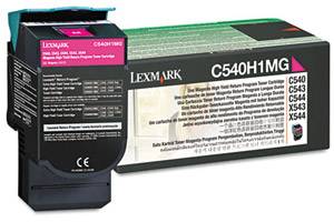 Lexmark C540H1MG Original High Yield Magenta Toner Cartridge C540 C543 C546 Color