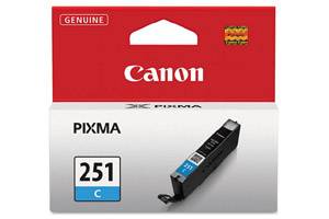 Canon CLI-251 Cyan Original Ink Cartridge for Pixma MG5420 MG6320 MX722