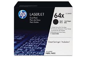 HP CC364XD / 64X Original Dual Pack High Yield Black Toner